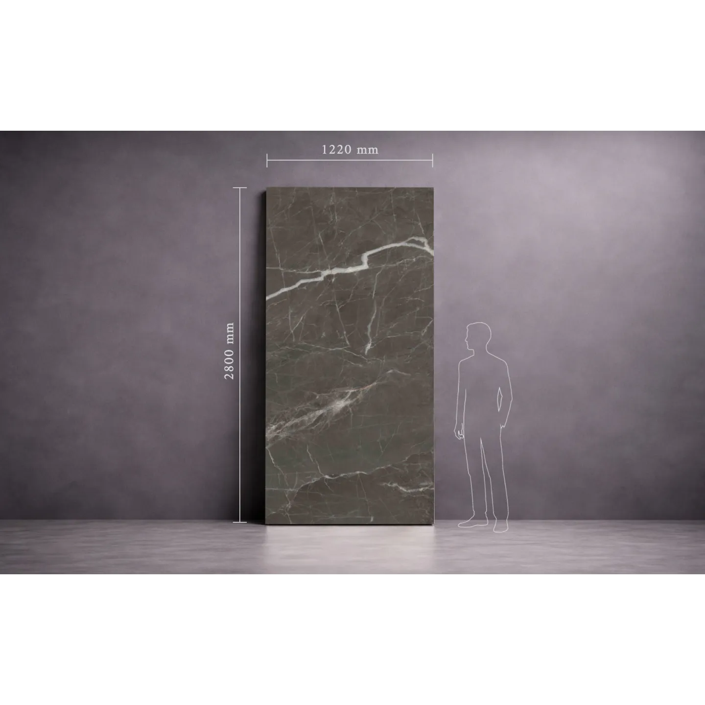 LAVI wielkoformatowa płyta węglowa z kontynuacją wzoru POŁYSK 280x122x0,3cm