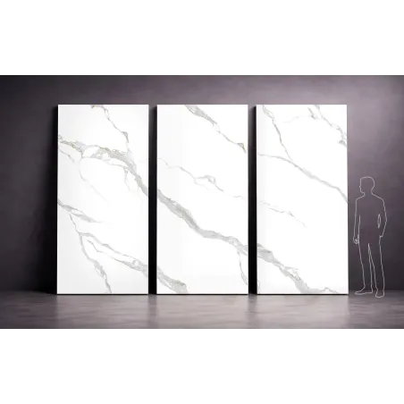 Wielkoformatowa płyta węglowa z kontynuacją wzoru POŁYSK 280x122x0,3cm kolor ALBA