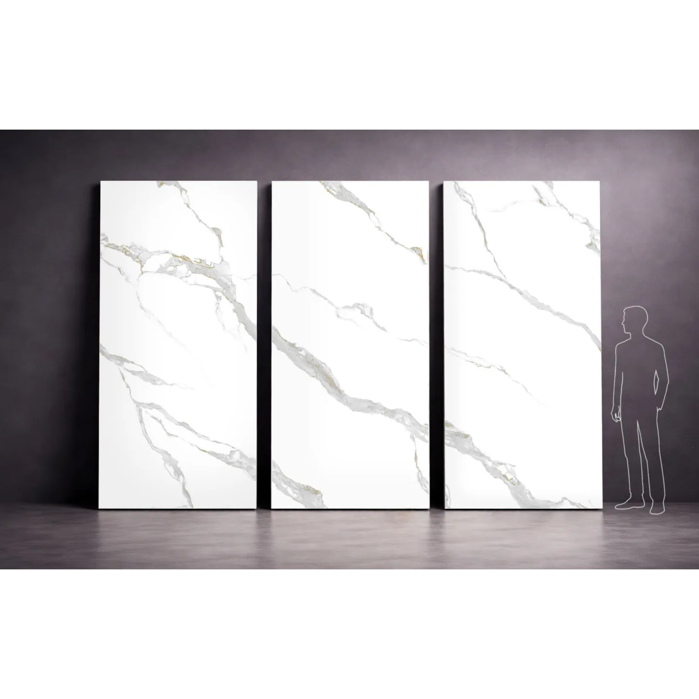 Wielkoformatowa płyta węglowa z kontynuacją wzoru POŁYSK 280x122x0,3cm kolor ALBA