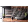 Wielkoformatowa płyta węglowa z kontynuacją wzoru POŁYSK 280x122x0,3cm kolor RAVA