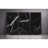 Wielkoformatowa płyta węglowa z kontynuacją wzoru POŁYSK 280x122x0,3cm kolor NERO